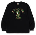 A BATHING APE ABC CAMO COLLEGE L/S TEE