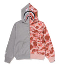 A BATHING APE Ladies' 1ST CAMO CRYSTAL STONE SHARK FULL ZIP HOODIE
