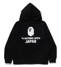 A BATHING APE COLLEGE ONE POINT EMBROIDERY ZIP HOODIE