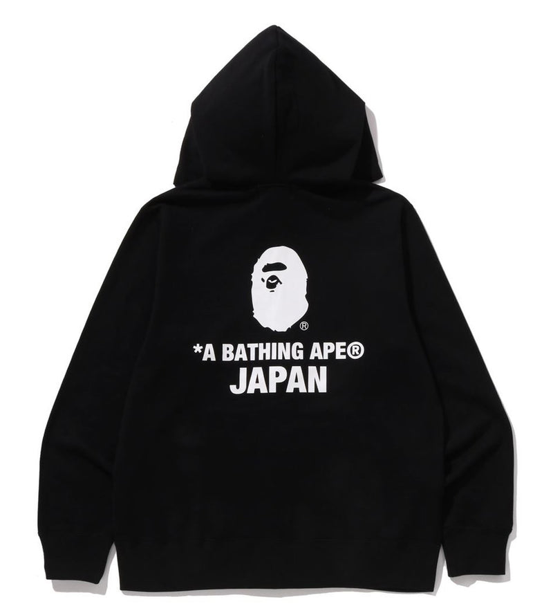 A BATHING APE COLLEGE ONE POINT EMBROIDERY ZIP HOODIE