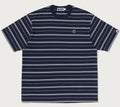 A BATHING APE ONE POINT STRIPE RELAXED FIT TEE