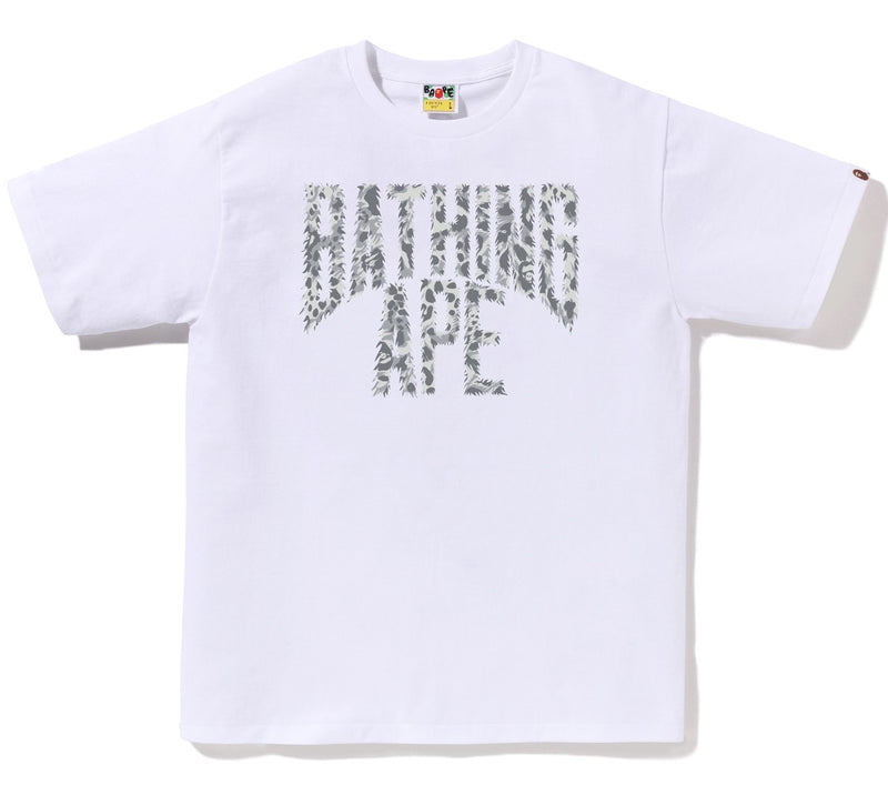 A BATHING APE WILD LEOPARD PATTERN NYC LOGO TEE