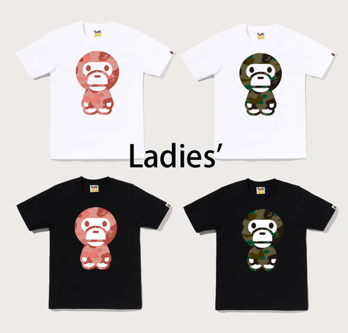 A BATHING APE Ladies' 1ST CAMO BIG BABY MILO TEE
