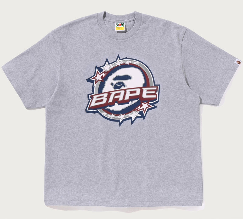 A BATHING APE BAPE TWIN STA LOGO RELAXED FIT TEE