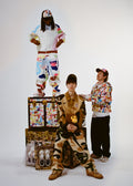 A BATHING APE BAPE x KIDSUPER PATCHWORK TRACK PANTS