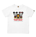 A BATHING APE BAPE KIDS BAPE x DISNEY MICKY & MINNIE MOUSE BABY MILO TEE