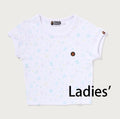 A BATHING APE Ladies' STA MILO STA PATTERN ONE POINT CROPPED TEE