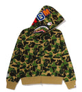 A BATHING APE Ladies' ABC CAMO CRYSTAL STONE SHARK FULL ZIP HOODIE