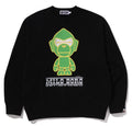 A BATHING APE MILO BORG RELAXED FIT CREWNECK SWEAT SHIRT