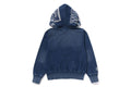 A BATHING APE Ladies' INDIGO SHARK FULL ZIP HOODIE