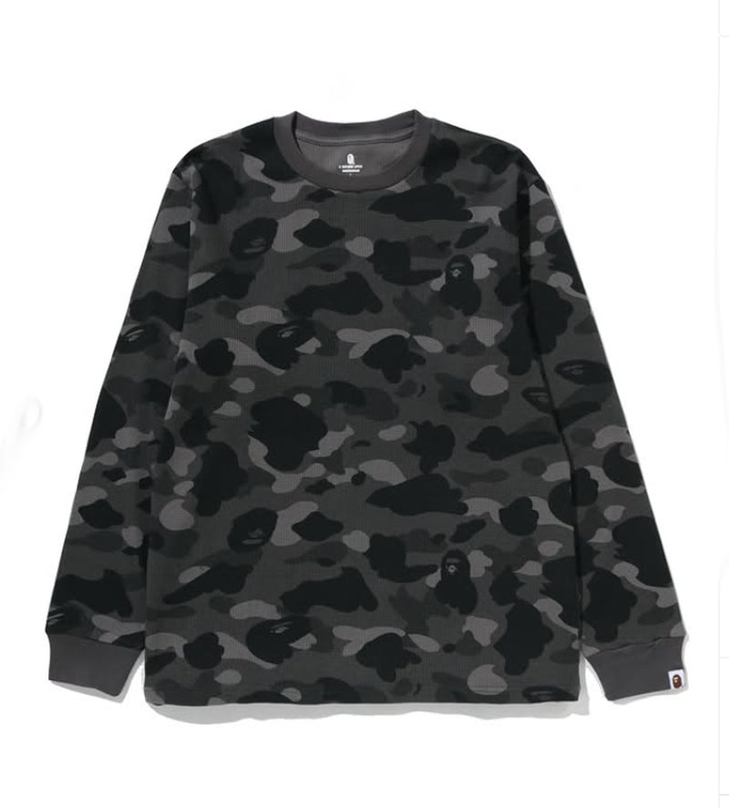 A BATHING APE COLOR CAMO THERMAL L/S TEE