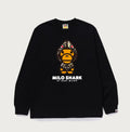 A BATHING APE COLOR CAMO MILO SHARK FZH LS TEE
