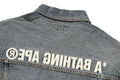 A BATHING APE DISTRESSED 13oz DENIM TRACKER JACKET