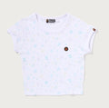 A BATHING APE Ladies' STA MILO STA PATTERN ONE POINT CROPPED TEE