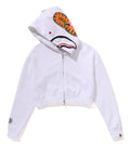 A BATHING APE Ladies' SHARK CROPPED FULL ZIP HOODIE