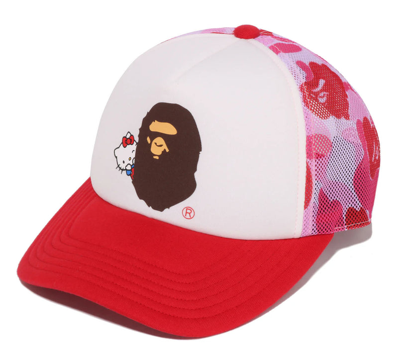 A BATHING APE BAPE x SANRIO CHARACTERS MESH CAP HELLO KITTY - happyjagabee store