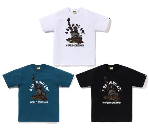 A BATHING APE STATUE OF LIBERTY TEE