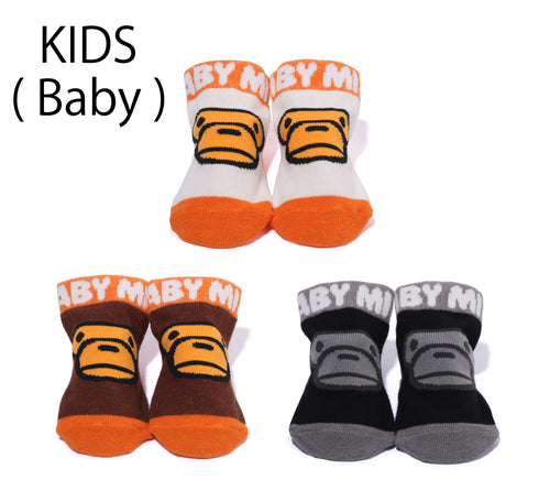A BATHING APE MILO FACE BABY SOCKS
