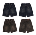 A BATHING APE BAPE STA PATCH 13 OZ RELAXED FIT DENIM SHORTS