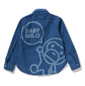 A BATHING APE BAPE KIDS BABY MILO 8 OZ DENIM SHIRT - happyjagabee store