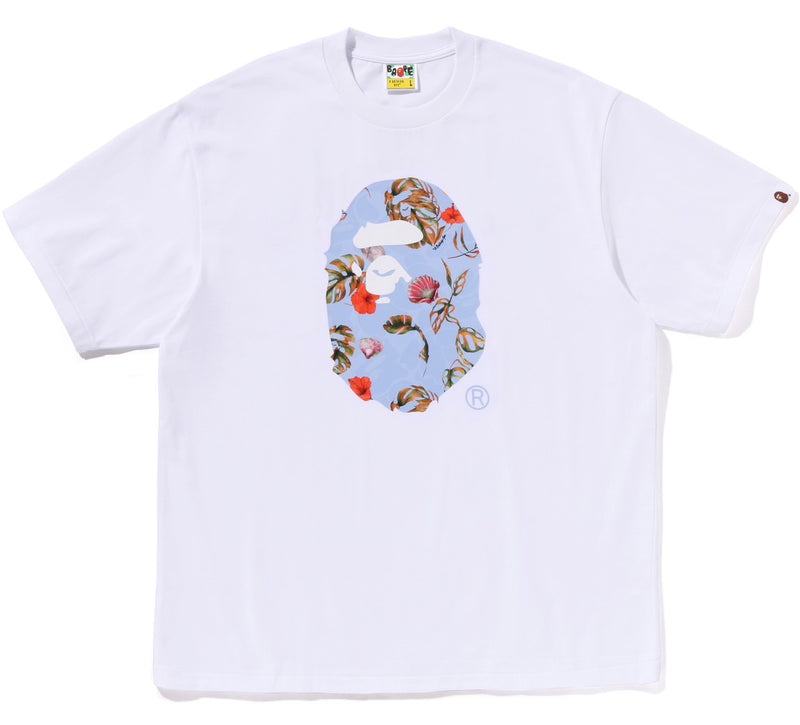A BATHING APE VACATION PATTERN APE HEAD RELAXED FIT TEE
