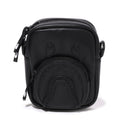 A BATHING APE SHARK LEATHER MINI BAG
