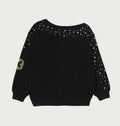 A BATHING APE Ladies' MULTI LOGO STUD DROP SHOULDER SWEAT SHIRT