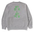A BATHING APE MILO BORG RELAXED FIT CREWNECK SWEAT SHIRT