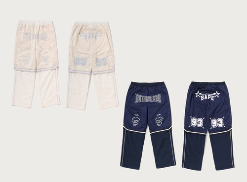 A BATHING APE LAYERED TRACK PANTS