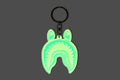 A BATHING APE SHARK REFLECTIVE KEYCHAIN