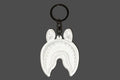 A BATHING APE SHARK REFLECTIVE KEYCHAIN