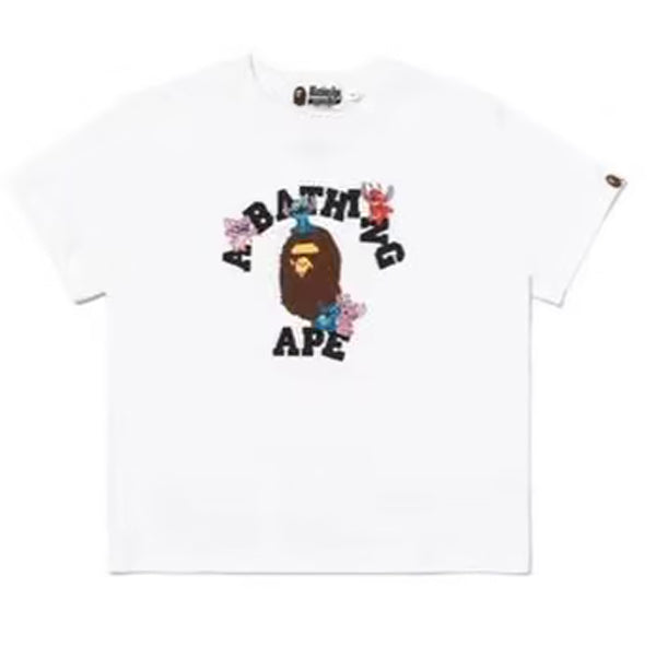 A BATHING APE BAPE x DISNEY STITCH AND FRIENDS COLLEGE MINI TEE