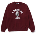 A BATHING APE TREE EDGE CAMO COLLEGE RELAXED FIT CREWNECK SWEAT SHIRT #1