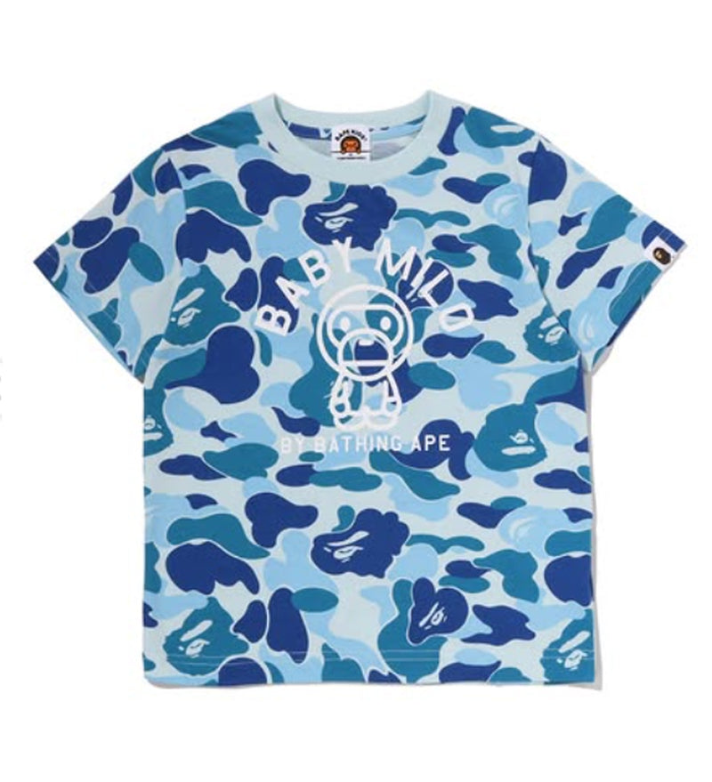 A BATHING APE BAPE KIDS ABC CAMO BABY MILO COLLEGE TEE