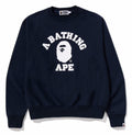A BATHING APE CLASSIC COLLEGE CREWNECK SWEAT SHIRT