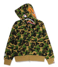 A BATHING APE Ladies' ABC CAMO CRYSTAL STONE SHARK FULL ZIP HOODIE