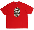 A BATHING APE HYBRID CAMO APE HEAD RELAXED FIT TEE