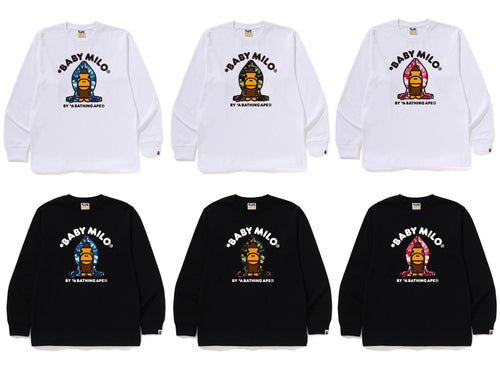 A BATHING APE ABC CAMO MILO HOODIE L/S TEE