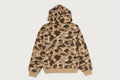 A BATHING APE COLOR CAMO HEAVY WASHED CROPPED FIT ZIP HOODIE