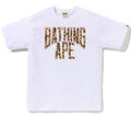 A BATHING APE WILD LEOPARD PATTERN NYC LOGO TEE