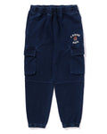 A BATHING APE A RISING BAPE MILITARY INDIGO SWEAT PANTS ( RELAXED FIT )
