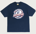 A BATHING APE BAPE TWIN STA LOGO RELAXED FIT TEE