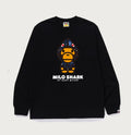 A BATHING APE COLOR CAMO MILO SHARK FZH LS TEE