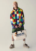 A BATHING APE MULTI COLOR PATCHWORK PULLOVER HOODIE