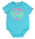 A BATHING APE BAPE KIDS NEON APE HEAD BODYSUIT