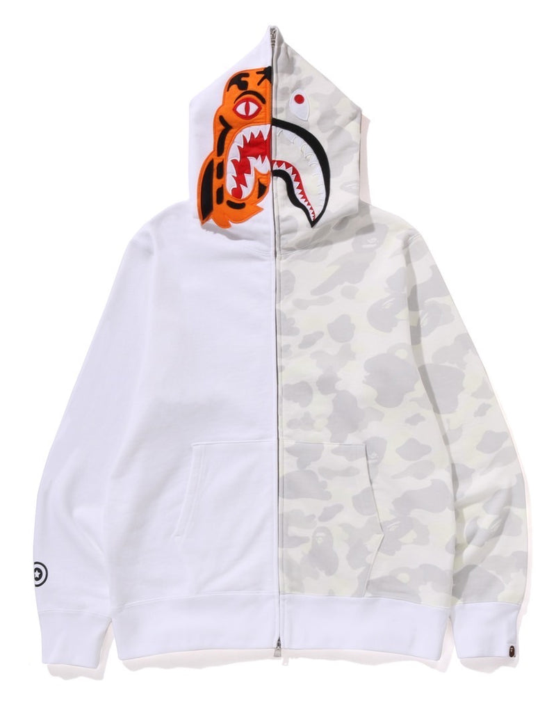 A BATHING APE CITY CAMO TIGER SHARK FULL ZIP HOODIE