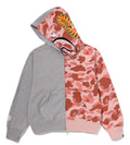 A BATHING APE Ladies' 1ST CAMO CRYSTAL STONE SHARK FULL ZIP HOODIE