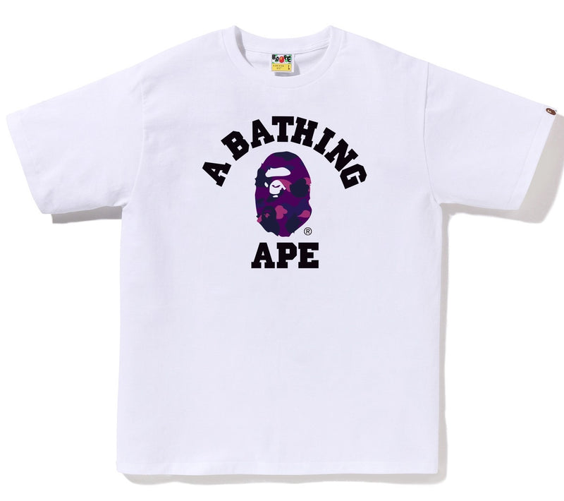 A BATHING APE COLOR CAMO COLLEGE TEE