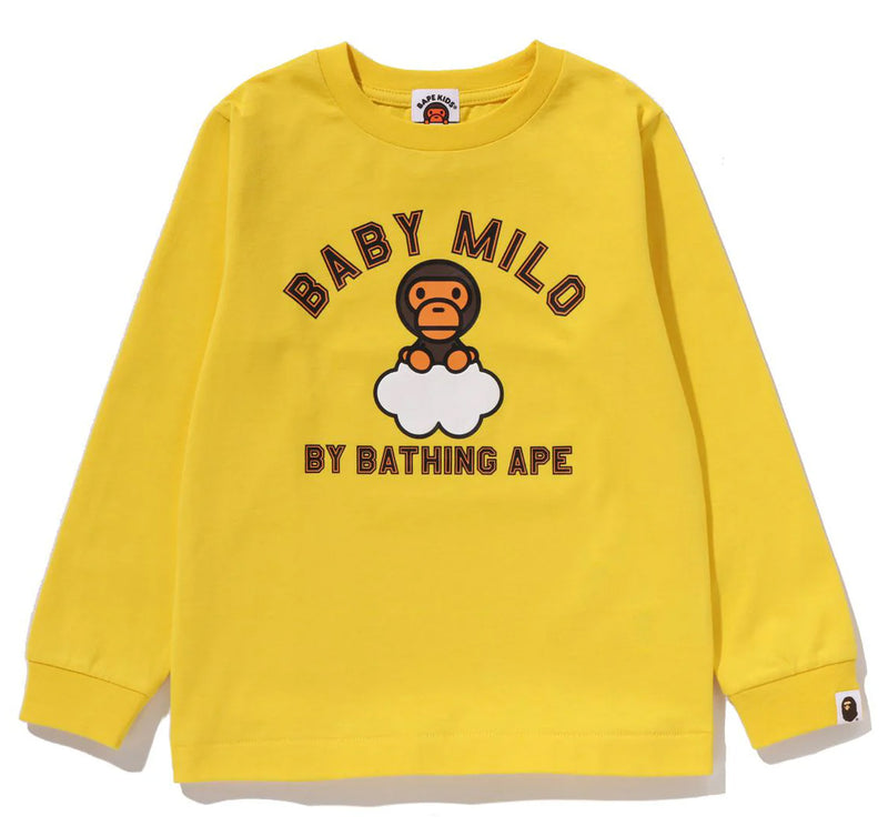 A BATHING APE BAPE KIDS BABY MILO CLOUD LS TEE