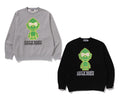 A BATHING APE MILO BORG RELAXED FIT CREWNECK SWEAT SHIRT
